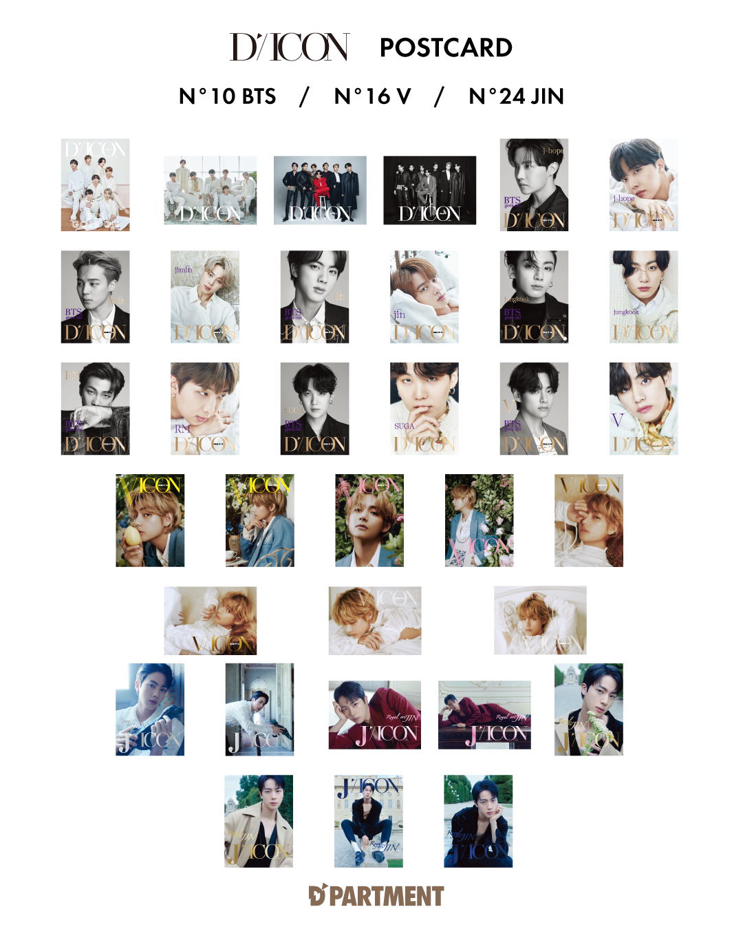 Nº16 BTS V】DICON POSTCARD – D'PARTMENT ONLINE STORE